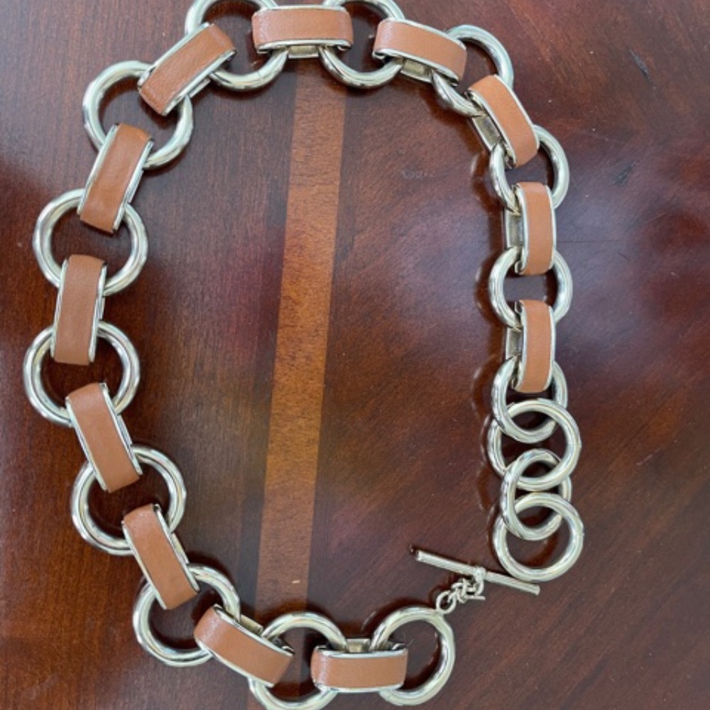 Banana Republic Brass Genuine Leather Chain